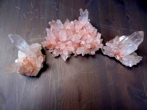 Racimo de cristal de cuarzo rosa